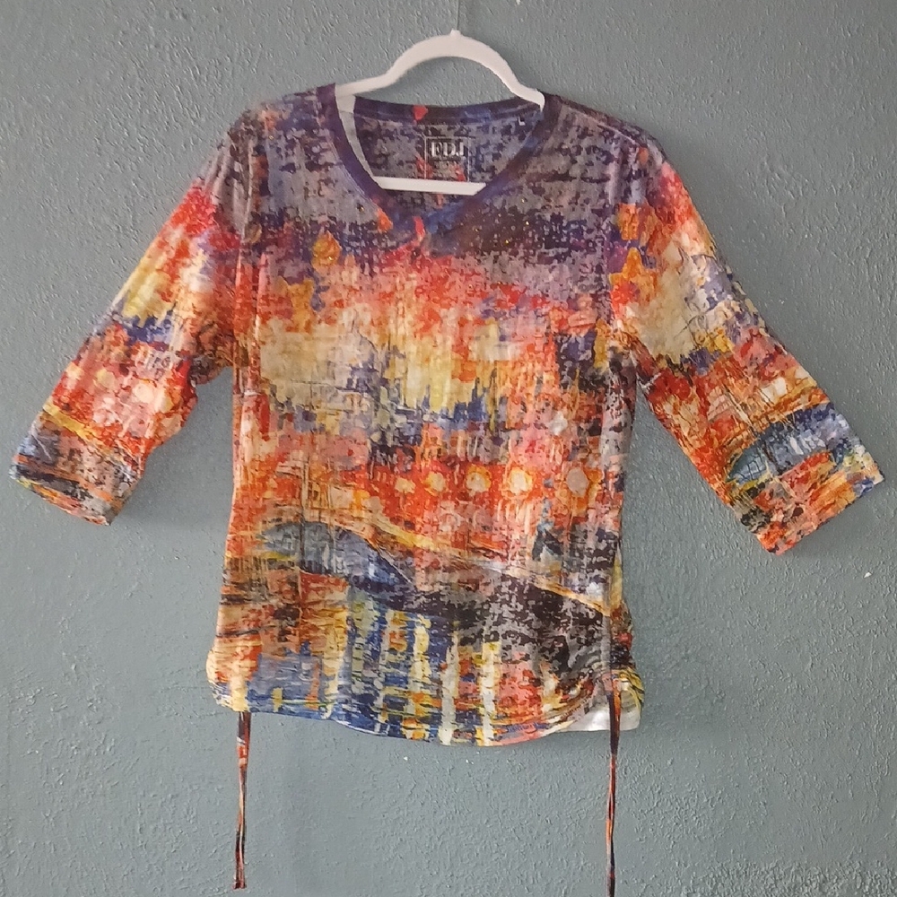 Colorful Abstract Long Sleeve Women's Top